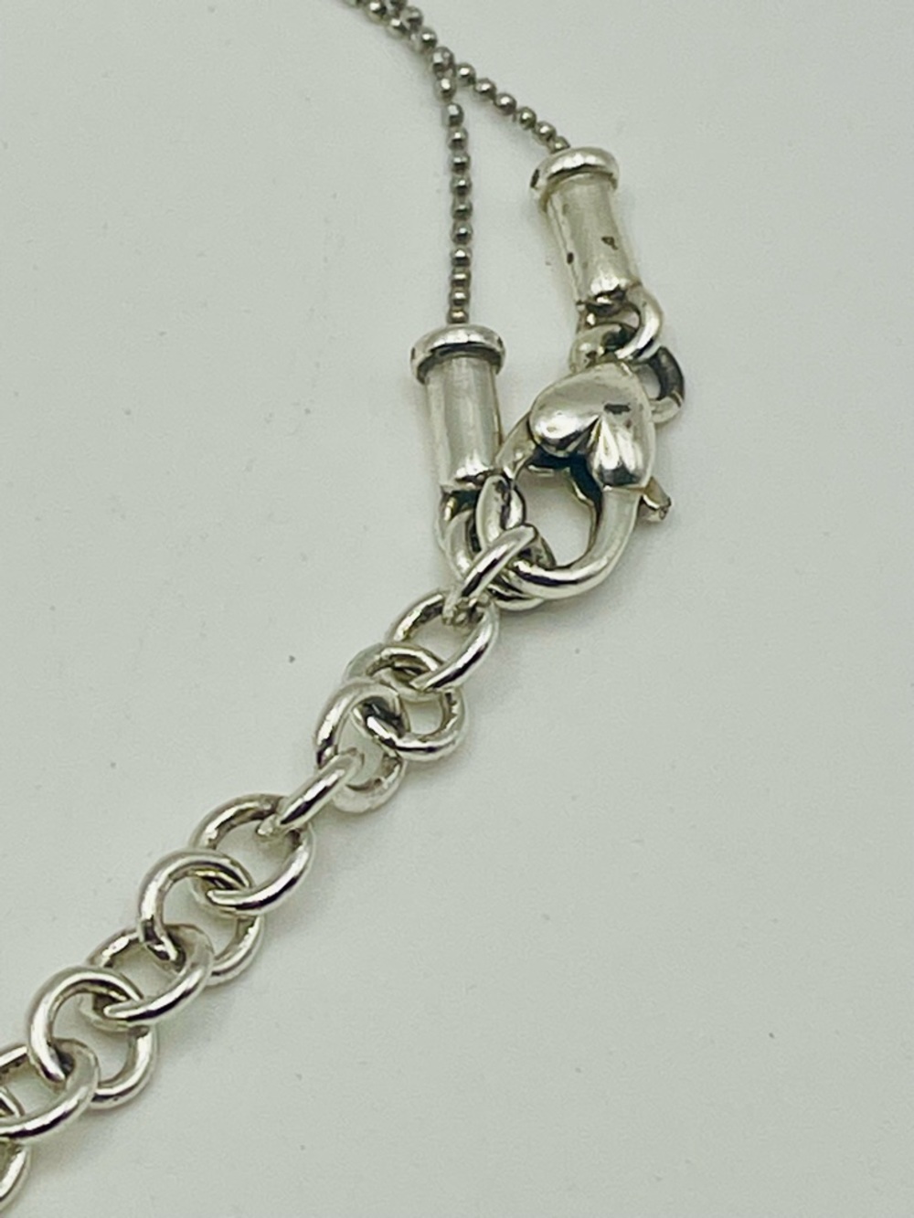 Vintage Brighton Silver-Tone Crystal Ladybug Pendant Necklace. 18 inches - Picture 6 of 7